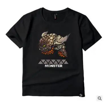 Monster футболка с изображением охотника для мужчин унисекс футболка мультфильм футболка повседневное Топ аниме Camiseta Streatwear короткий рукав ткань топы