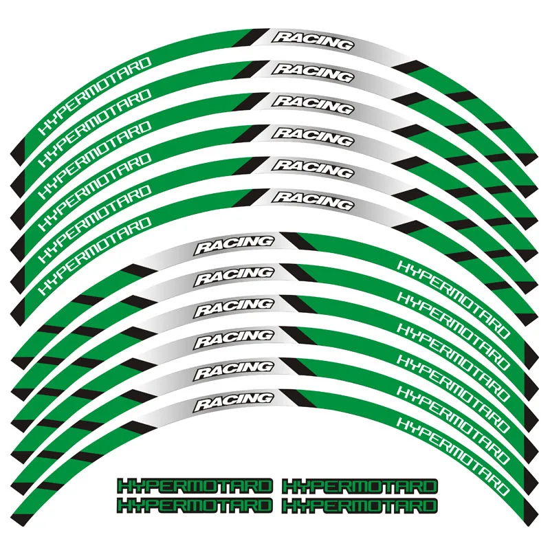 Motorcycle front and rear wheels Edge Outer Rim Sticker Reflective Stripe Wheel Decals For DUCATI HYPERMOTARD | Автомобили и
