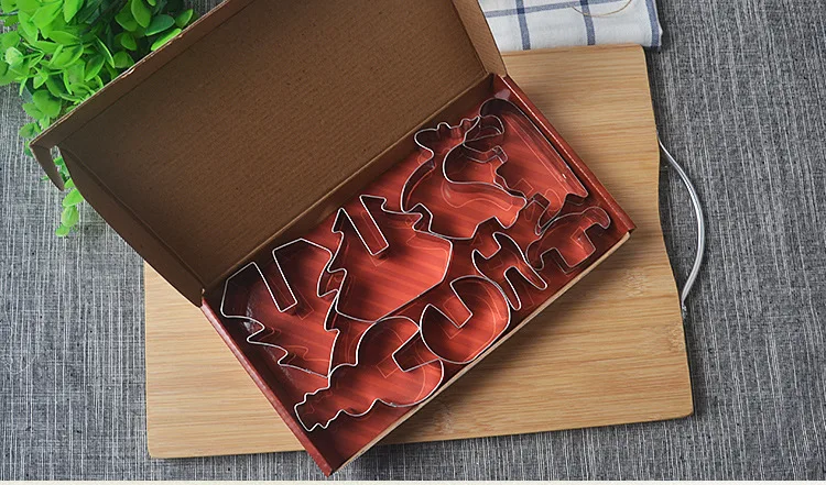 3D DIY формочка для печенья из нержавеющей стали Рождественская тема набор