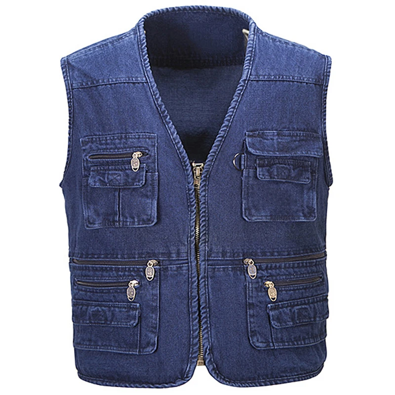 Мужской джинсовый жилет ковбойский короткий без рукавов верхняя одежда для