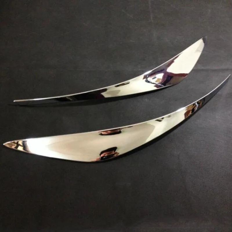 For Nissan X-Trail 2014-2018 2PCS High Quality ABS Chrome Car Front Headlight Eyebrow Cover Trim Styling Accessories | Автомобили и