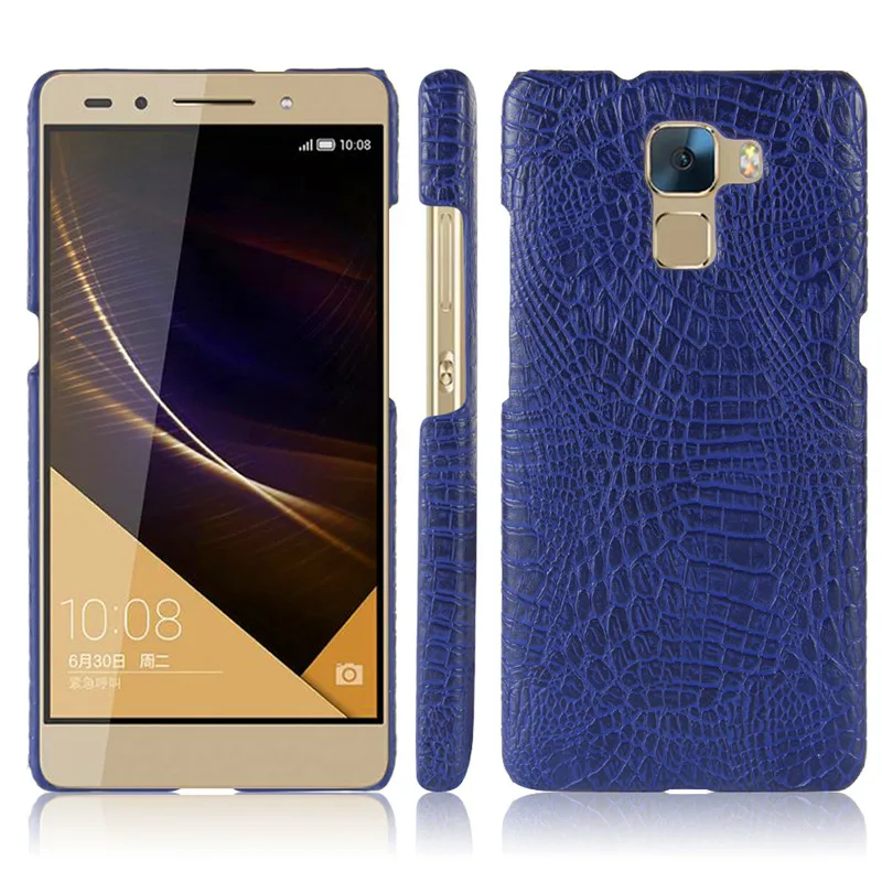 Чехол для Huawei Honor 7 Honor7 с крокодиловой текстурой Жесткий из поликарбоната и
