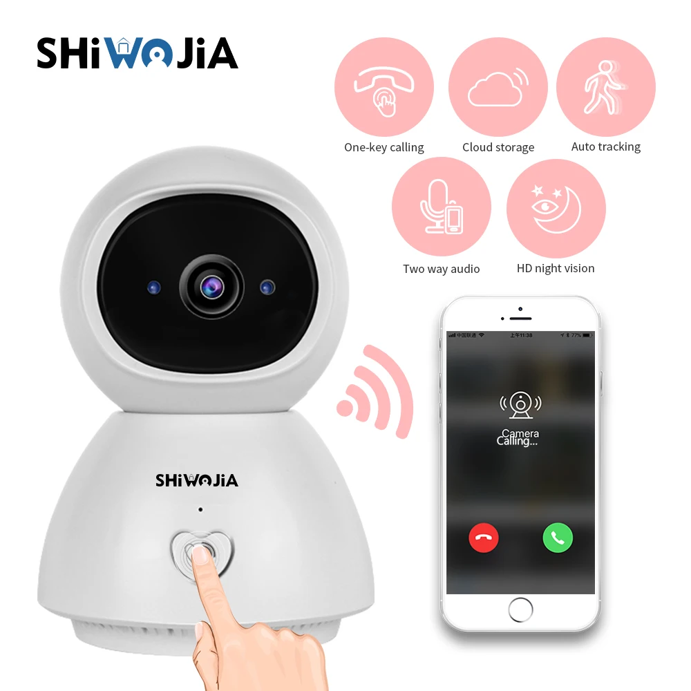 Камера видеонаблюдения 1080P облачная Wi Fi автоматическое слежение IP одноклавишный