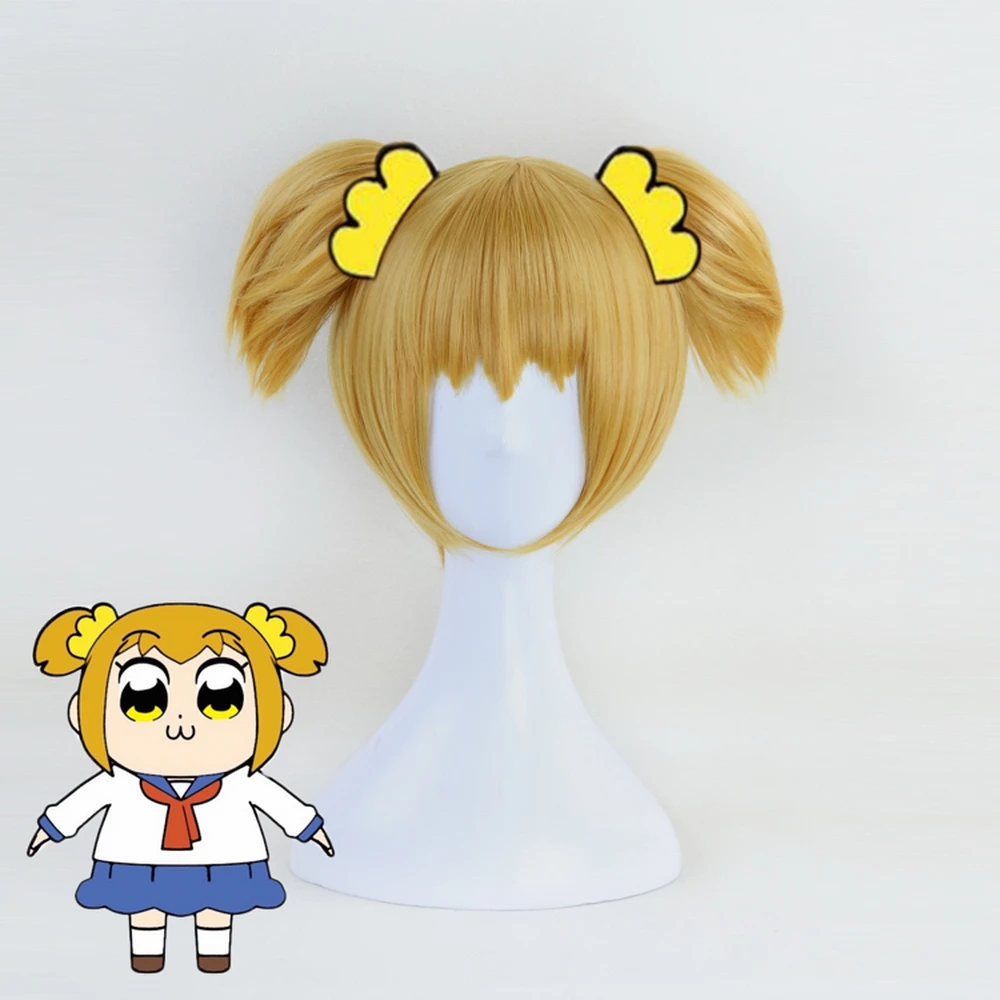 Парик для косплея POP TEAM EPIC с двойным конским хвостом синтетические волосы костюм