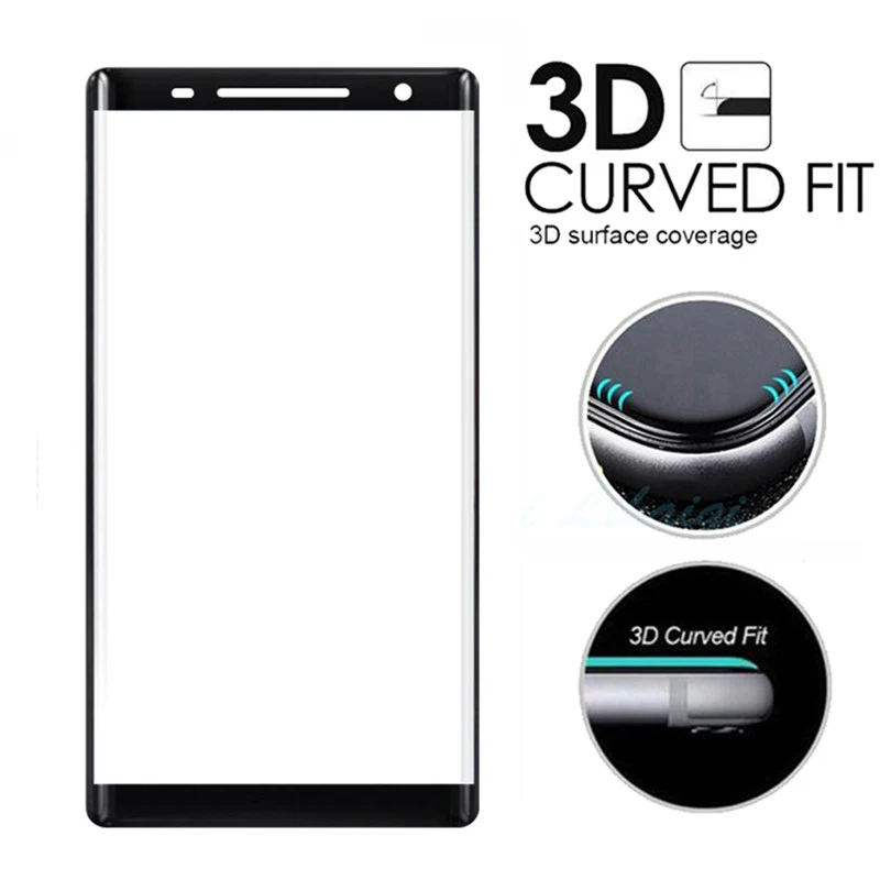 3D полное покрытие закаленное Стекло Экран протектор для Nokia 8 Sirocco s Anti Explosion 9 H