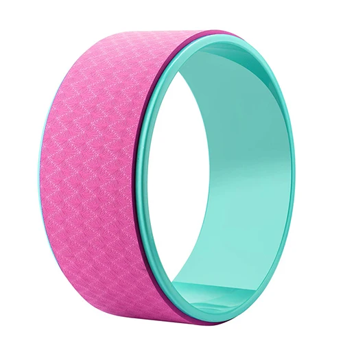 Pink Green 30x12 см Сильный Премиум задний ролик для растяжения и улучшения спины идеальный круг для йоги фитнес тренажерный зал инструмент для тренировки - Color: Pink Green