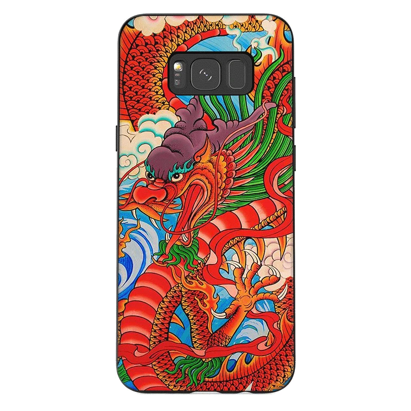Чехол для мобильного телефона Desxz с китайским драконом Samsung A01EU US S10 S20 Plus Ultra S6 S7 Edge