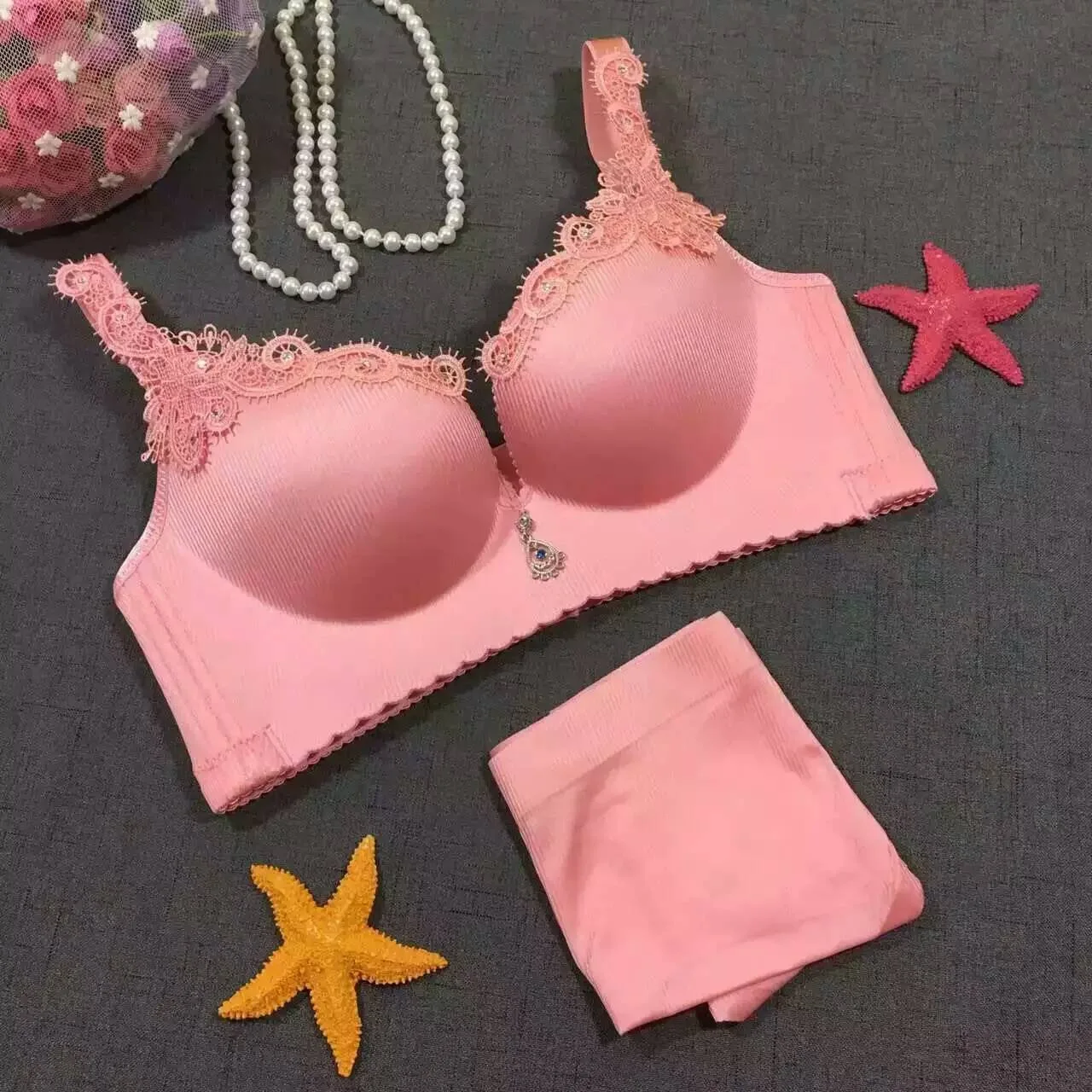 Для женщин бюстгальтер и Трусики для комплект тонкие бесшовные Нижнее Бельё