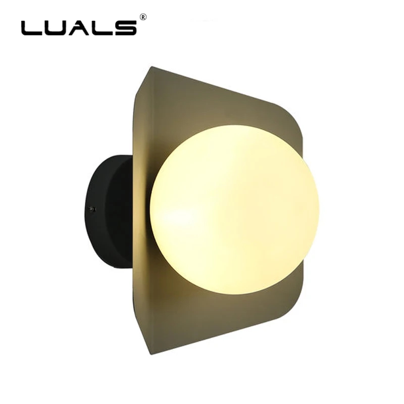 Модный современный настенный светильник разноцветный макарон стеклянная