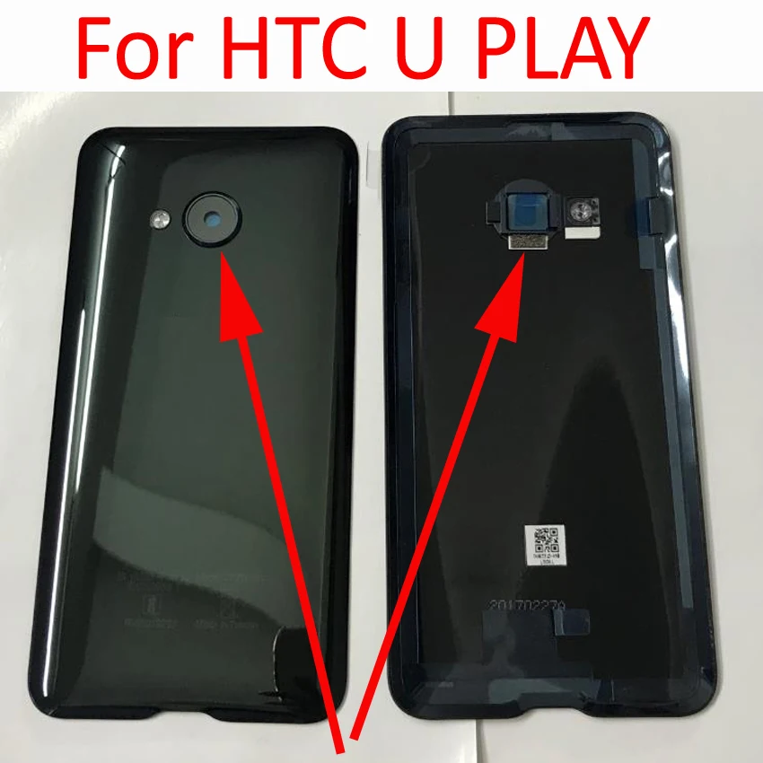 Оригинальный чехол накладка на заднюю крышку для HTC U Play стеклянная крышка