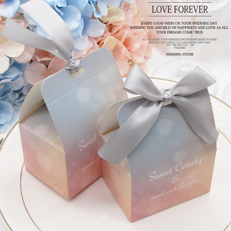 

50pc/lot Korean candy chocolates dessert gift boxes guest favors Christmas gifts baby birthday party Festival supplies 5color