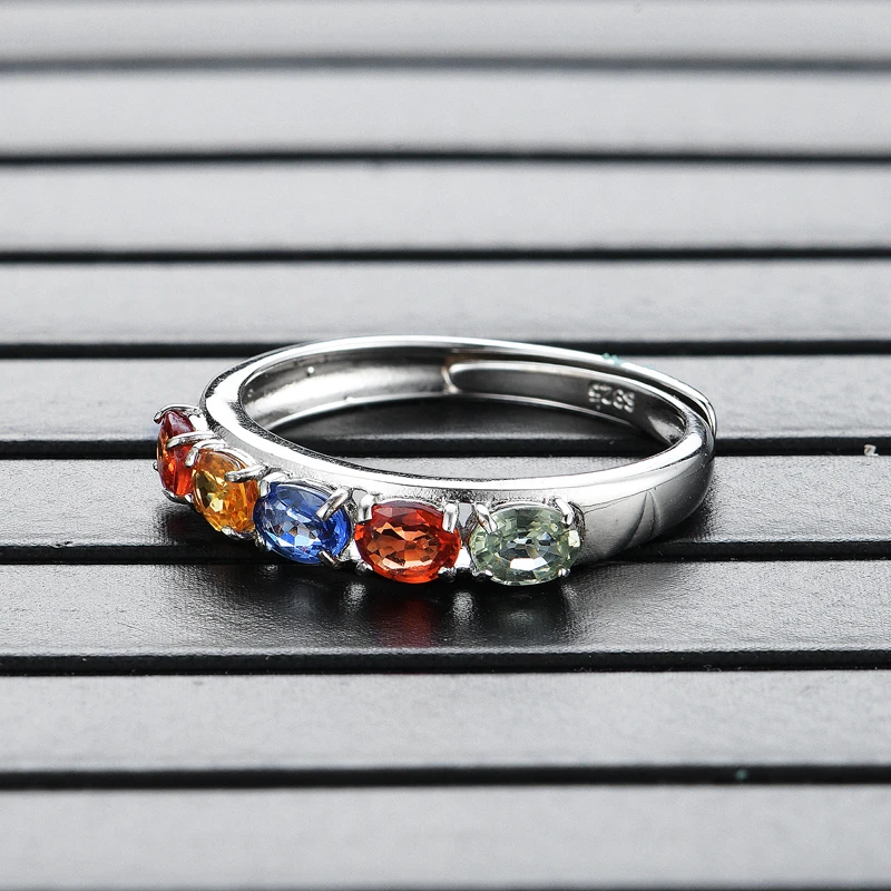 Натуральный драгоценный камень необычный сапфир Овальный 3*4 мм кольцо простой