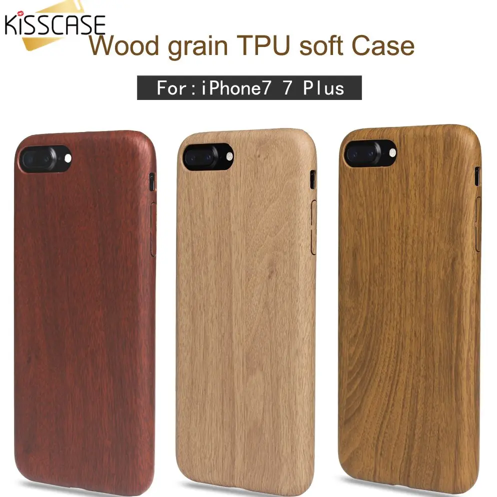 KISSCASE Smooth Feel Case For iPhone 6 6s 7 8 Plus Ultra Thin Bamboo Cover 5s SE XS Max XR X Funda |