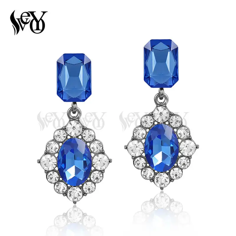 VEYO Classic Luxury Statement Earrings for Women Vintage Crystal Rhinestone Drop Earring Top Quality Wholesale | Украшения и