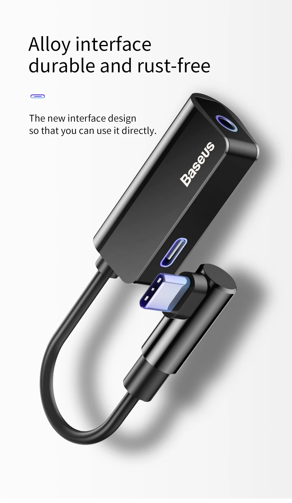 Baseus usb type C аудио кабель адаптер USB C type-c до 3,5 мм разъем разветвитель AUX Наушники Адаптер для One Plus 6T 6 5 Xiaomi mix 3