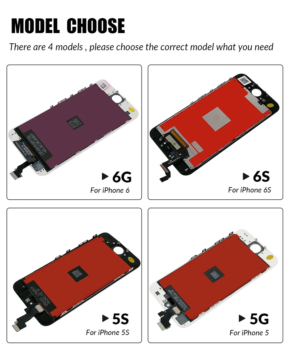 AAAA ЖК-дисплей для iphone 5 5S 6 6 S Plus ЖК-экран дисплей для iphone 6 S 6 S Plus ЖК-дигитайзер сенсорный экран запасная сборка