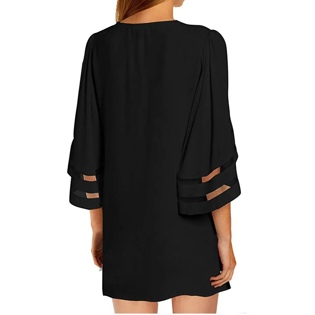 Женский кардиган-кимоно с сетчатыми вставками однотонный шифоновый