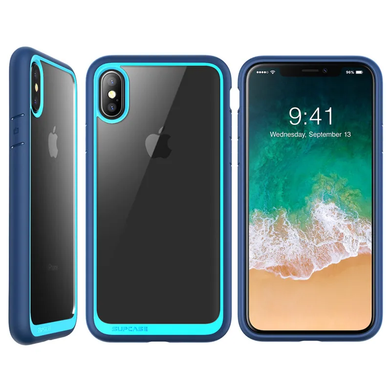 supcase for iphone xs case 5 8 inch ub style series premium hybrid tpu bumper clear back phone cover for iphone x case free global shipping