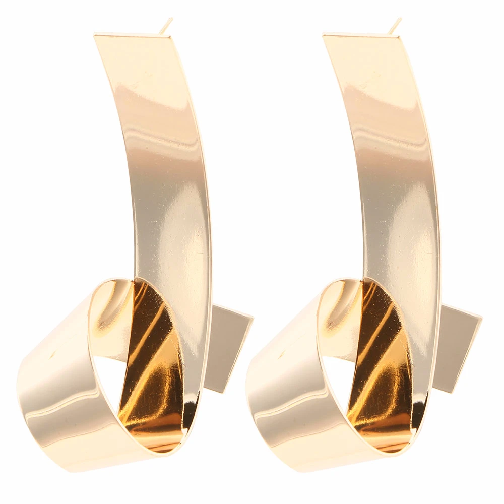 Модные Необычные блестки металлические геометрические серьги для женщин