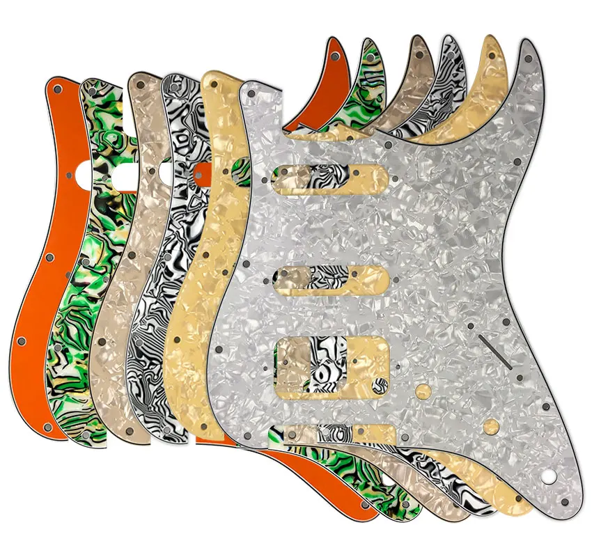 Pleroo аксессуары для гитары 11 винтовое отверстие накладки для Fender Stratocaster США/мексиканский стандарт ST HSS гитары ra царапины пластины