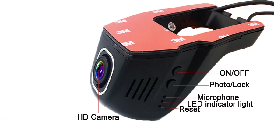 QUIDUX Новатэк 96658 Wifi Видеорегистраторы для автомобилей Видео Регистраторы Full HD 1080 p Беспроводной приложение манипуляции IMX 322 Скрытая регистраторы камеры Регистратор
