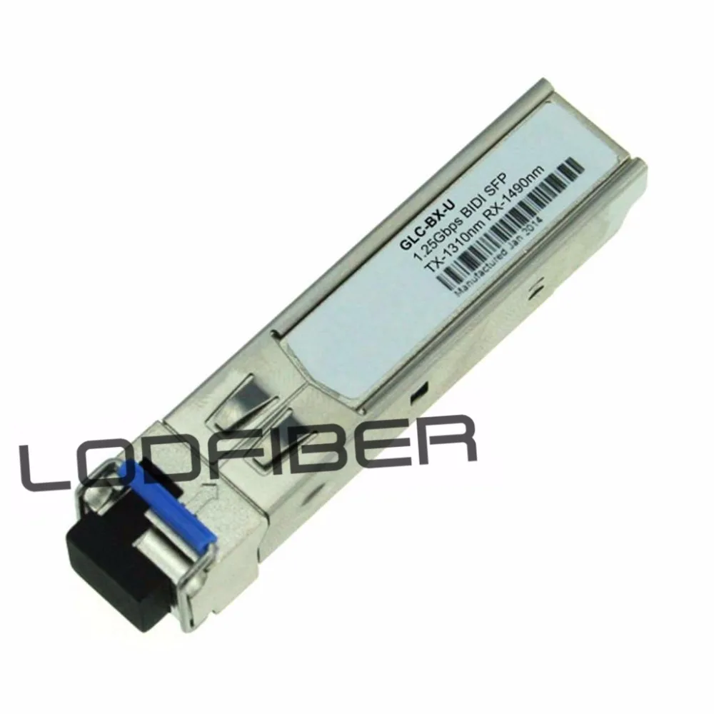 

GLC-BX-U совместимый 1000BASE-BX-U BiDi SFP 1310nm-TX/1490nm-RX 10 км DOM трансивер