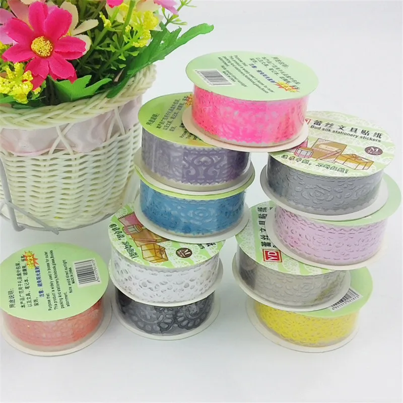 1 шт. 2 см Ширина м Длина Кружева Ленты многоцветный Стикеры ручной работы DIY Craft