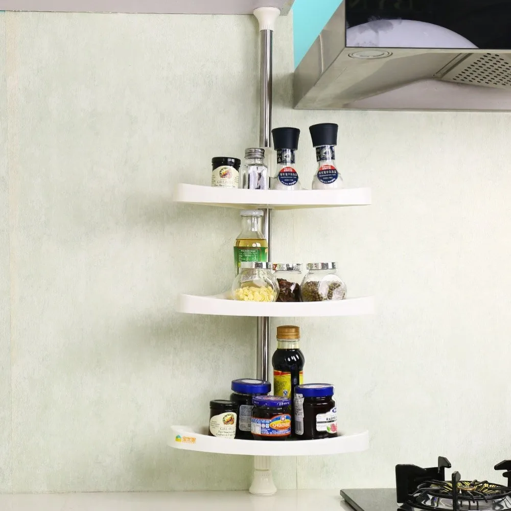 3-х уровневый угловая полка для кухни органайзеры специй приправ ванной и душа