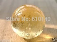 SCY 40 мм натуральный цитрин Кальцит кварцовый кристаллический шар для заживления +