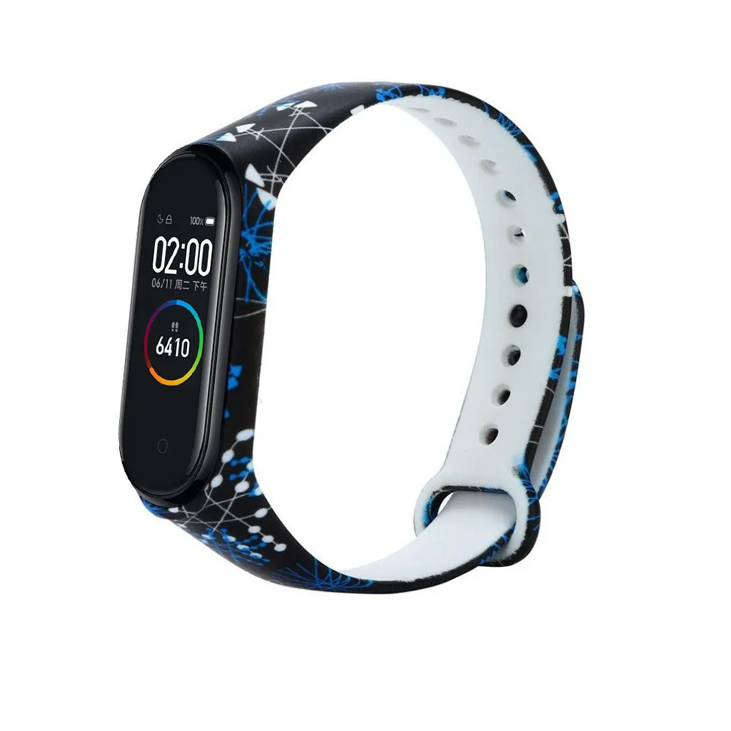 Модный спортивный ремешок Correa Mi Band 4 сменный силиконовый для Xiaomi Pulseira браслет
