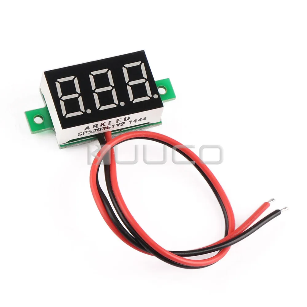 5 PCS/LOT Digital Meter DC 3.0~30V Green Led Display Voltmeter 12V 24V Voltage Meter/Tester | Инструменты