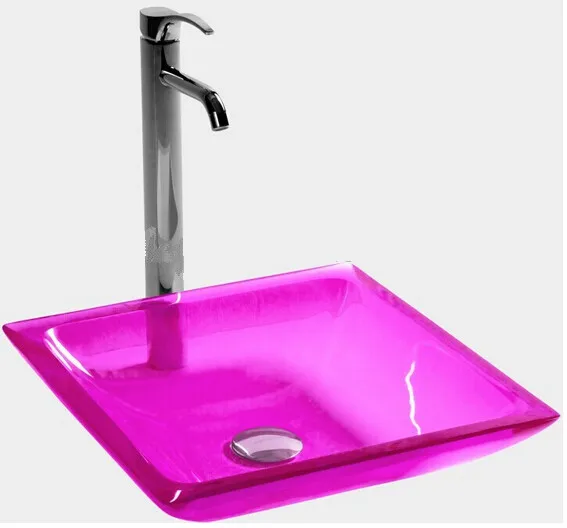Rectangular Bathroom Resin Acrylic Counter Top Sink Vesel Solid surface Stone cloakroom Vanity Colored Wash Basin 3858-480 | Обустройство