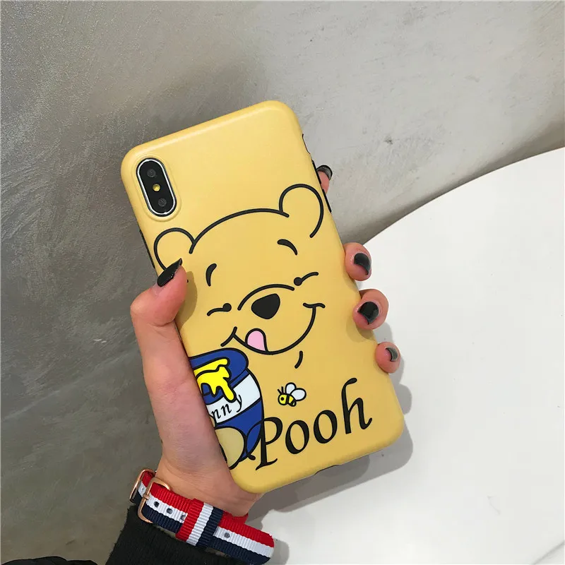 Супер милый мультяшный медведь поросенок мягкая оболочка IMD розовый желтый чехол