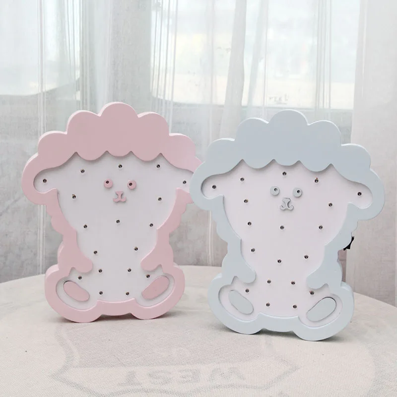 INS животные деревянный ночник модный декоративный свет LED ребенок девочка