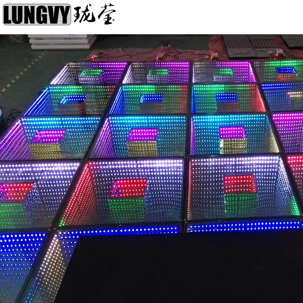 1 м * глубокий зеркальный СВЕТОДИОДНЫЙ танцпол 3D эффект бездны SMD 5050 RGB 3 в