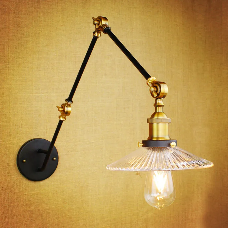 Стеклянный Регулируемый поворотный Длинный рычаг винтажный настенный