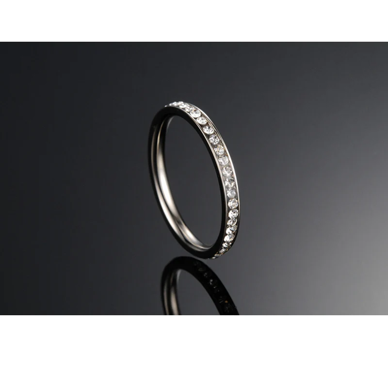 Уникальное ювелирное изделие кольца из нержавеющей стали с CZ камнем для женщин