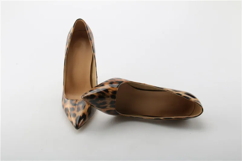 Patent Leather Women's Pumps Leopard Pattern Pointed Toe So Kate Stiletto Women Mutil Models Super High Heels Office Lady Shoes | Обувь