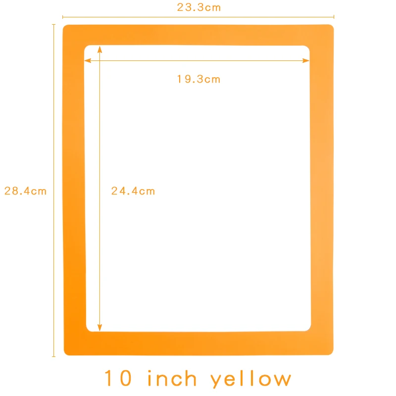 Yellow 10 inch YIBAI 6/7/10 дюймов магнитная фоторамка Применение для холодильника и железа ворсом на внутренней поверхности показать картинку из ПВХ - Цвет: Yellow 10 inch