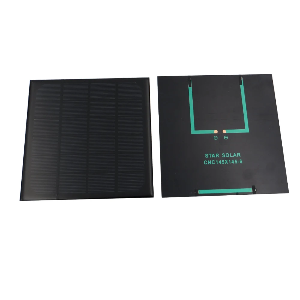 2 шт. небольшая портативная солнечная панель Module6V 3 Вт 495mA для зарядки сотовых