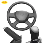 Чехол на рулевое управлениеШестерняручное тормоза для Skoda Octavia 2014, прошитый вручную чехол