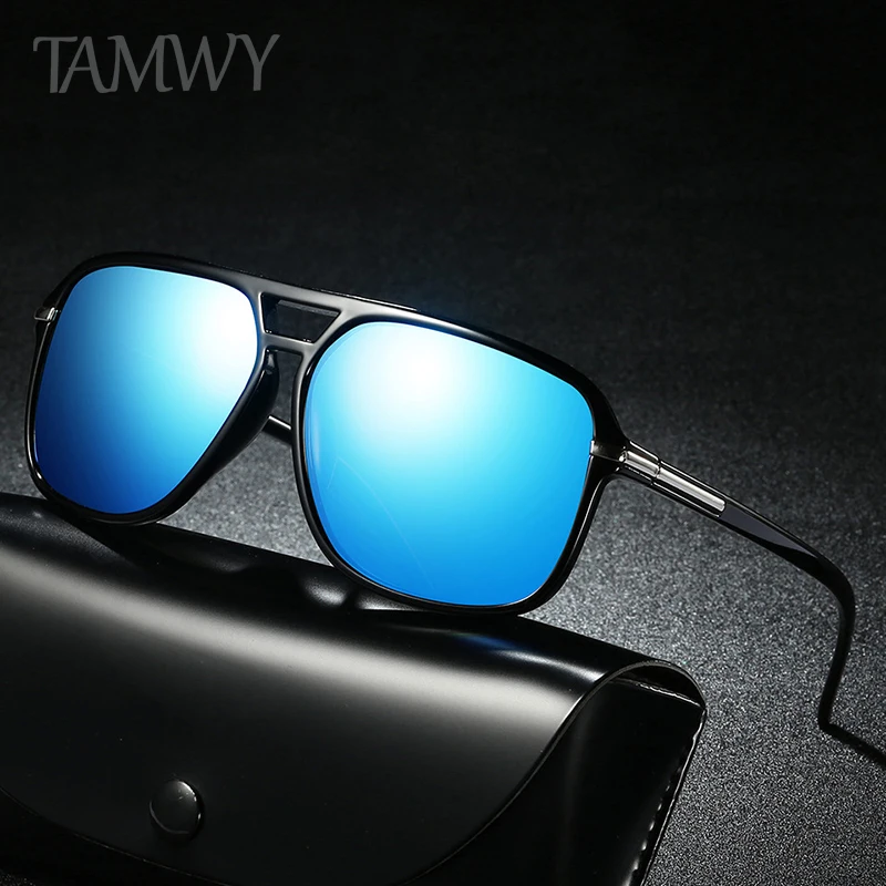 Мужские классические солнцезащитные очки TAMWY поляризационные в авиационной