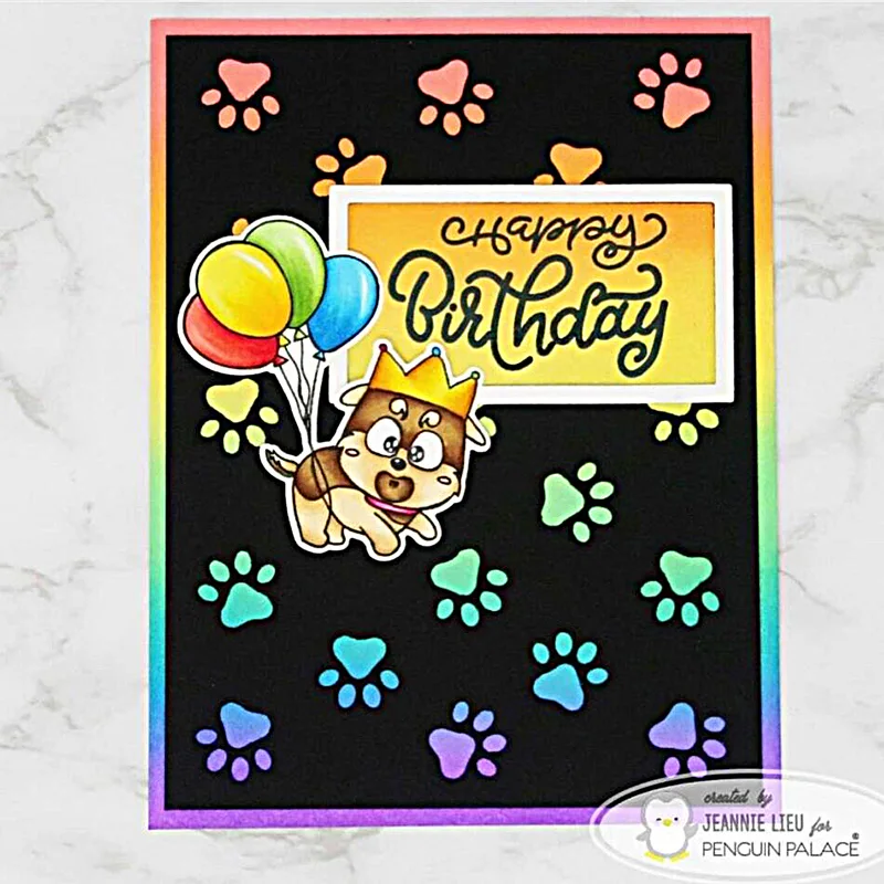 Отпечаток лапы собаки рамка металлические режущие штампы для DIY Скрапбукинг фото