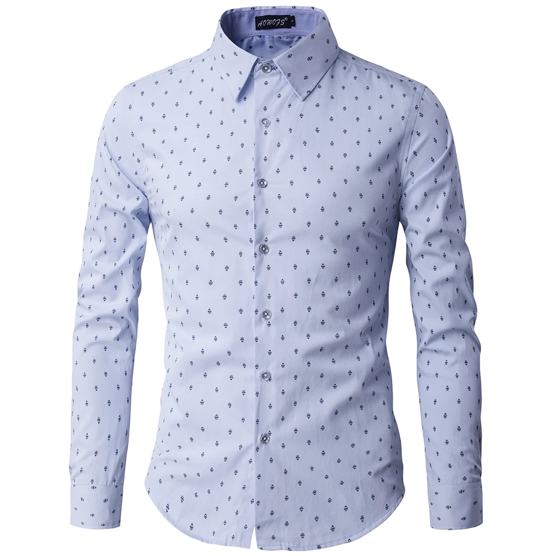 Camisas Promotion настоящие повседневные рубашки Мужская рубашка с длинными рукавами и принтом в английском стиле