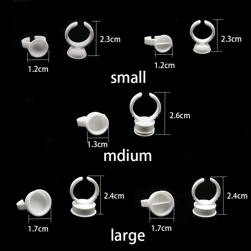 100 шт Одноразовые Перманентный макияж кольцо без делителя среднего размера тату