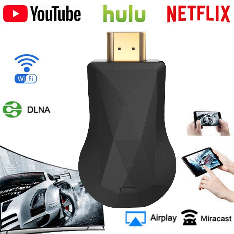 Новый беспроводной Wi Fi адаптер для дисплея HDMI совместимый YouTube Netflix AirPlay Miracast TV Stick