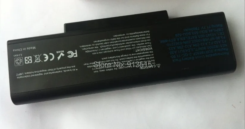 Аккумулятор 9 ячеек 7800 мАч для ноутбука ASUS A9 A9T A9Rt A9W A9R A9C A9Rp A32-F3 F2 F3 F3K F3U Z53 черный |