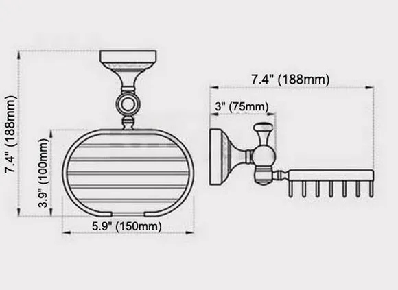 Аксессуары для ванной комнаты винтажные Ретро антикварные латунные Резные