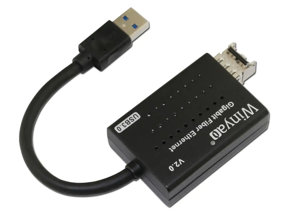 Winyao USB1000F-SX USB 3 0 гигабитный оптоволоконный Ethernet сетевой адаптер SFP NIC 1000 Мбит/с SX LC