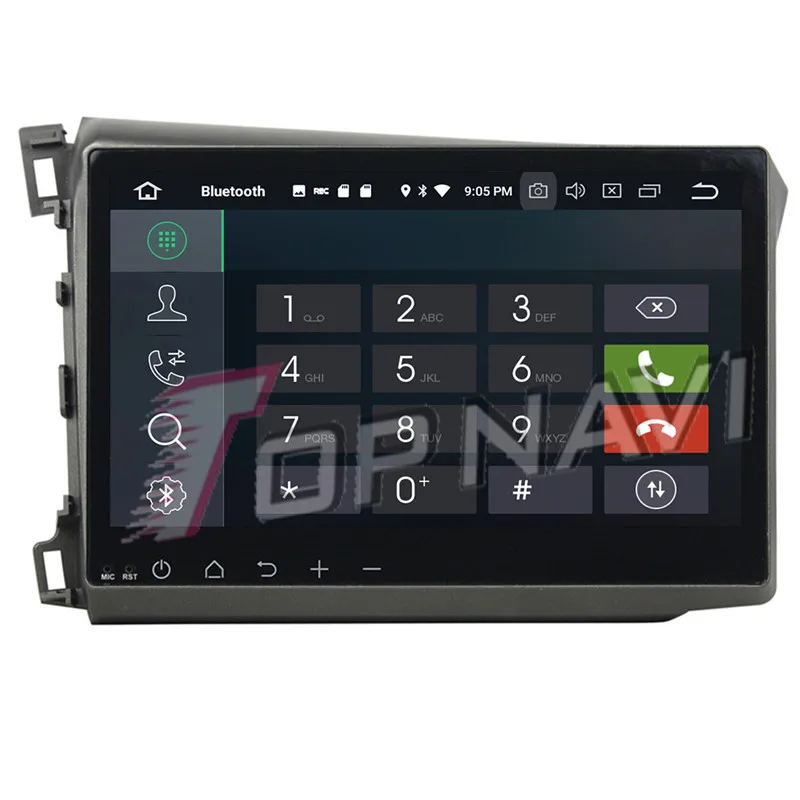 Topnavi Octa Core Android 9 0 автомобильный радиоприемник с навигацией GPS для Honda Civic 2012
